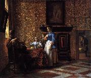 Pieter de Hooch Interior with Figures oil painting artist